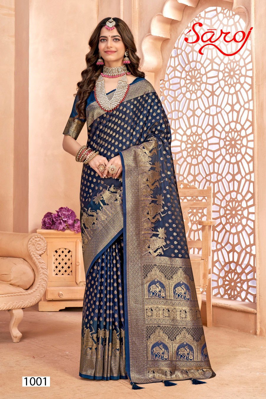 Saroj Panachee Silk With Jacquard Work Saree Collection
